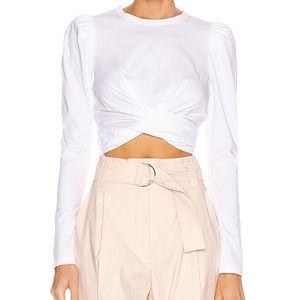 A.L.C. | “Mandy” Cropped Long Sleeve Tee